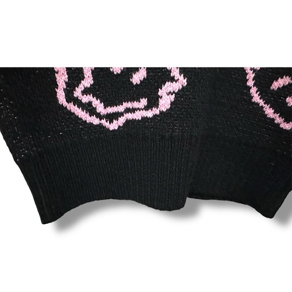 234 NovaKids | NWT “Mini Always Smiles” Black Smiley Sweater (Size 4/5) - Picture 5 of 15